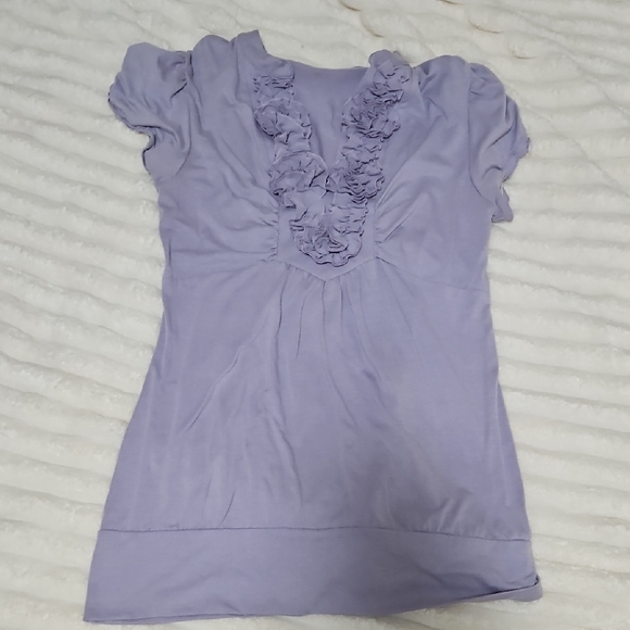 Purple Ruffled Top - Picture 1 of 1